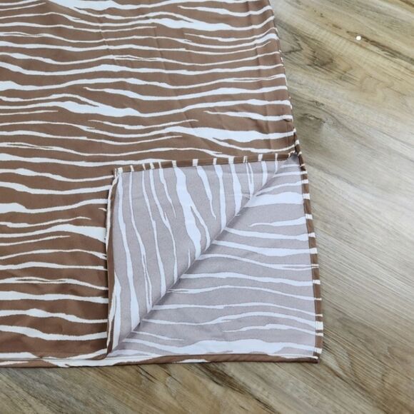 🔹️NWT A New Day Tan & Cream Zebra Print Sleeveless Slip Dress XLarge - Picture 10 of 12